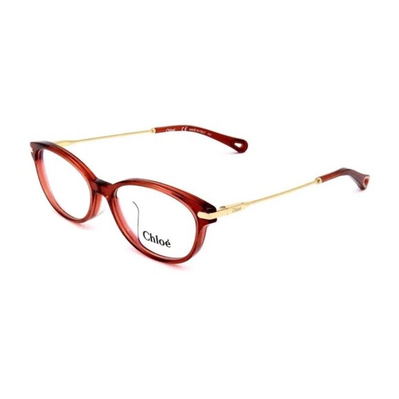 NEW  CHLOE EYEGLASSES BURNT GOLD CAT EYE WOMEN EYEWEAR CHLOE - Picture 1 of 3